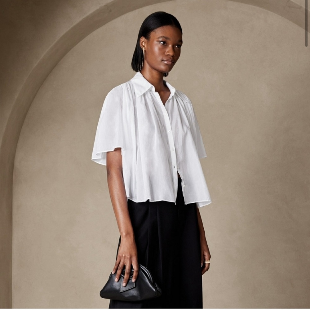 Banana Republic Rosalie Cotton Silk Top in XXL